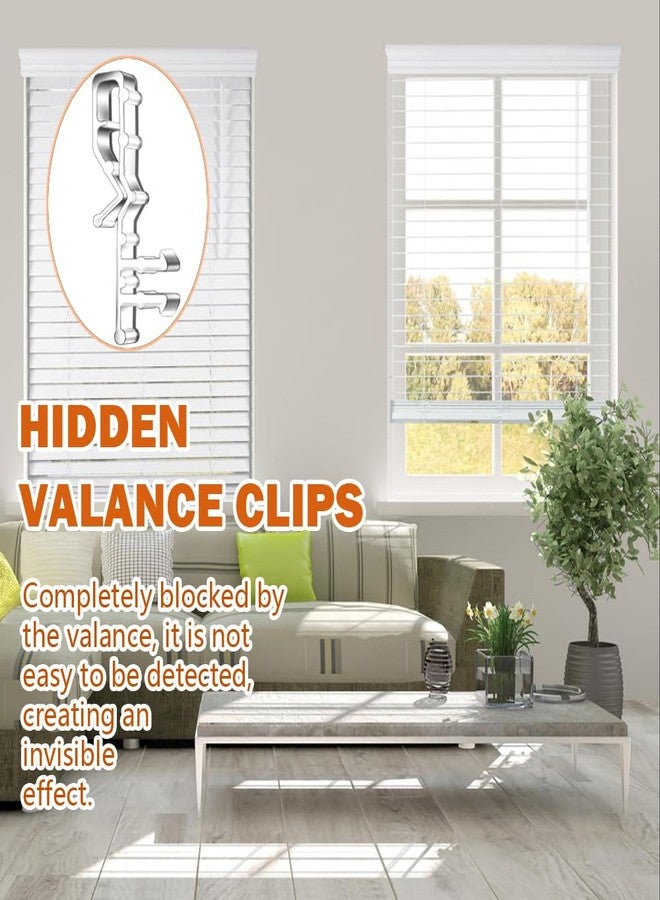 Takngjd 24 PCS Hidden Channel Valance Clips, 2-1/8inch Clear Plastic Blinds Clips for Valance with a Groove in The Back - Image 4